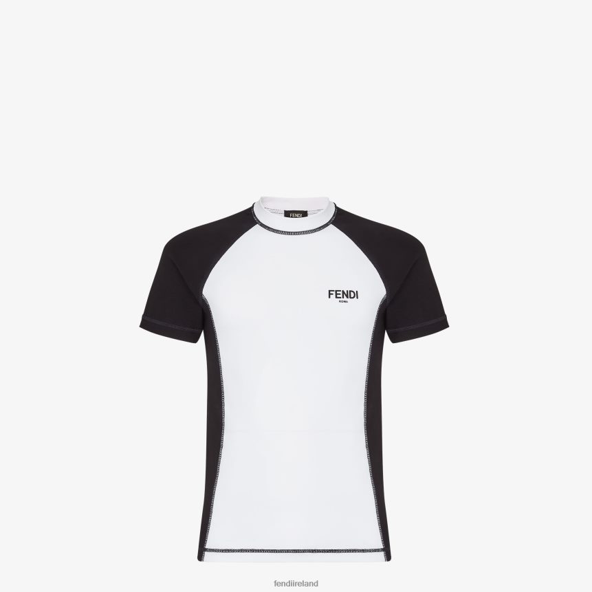 Fendi Men Cotton T-Shirt R06TFR2109 Apparel White