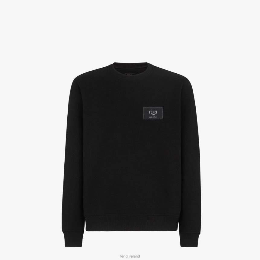 Fendi Men Cotton Sweatshirt R06TFR2141 Apparel Black