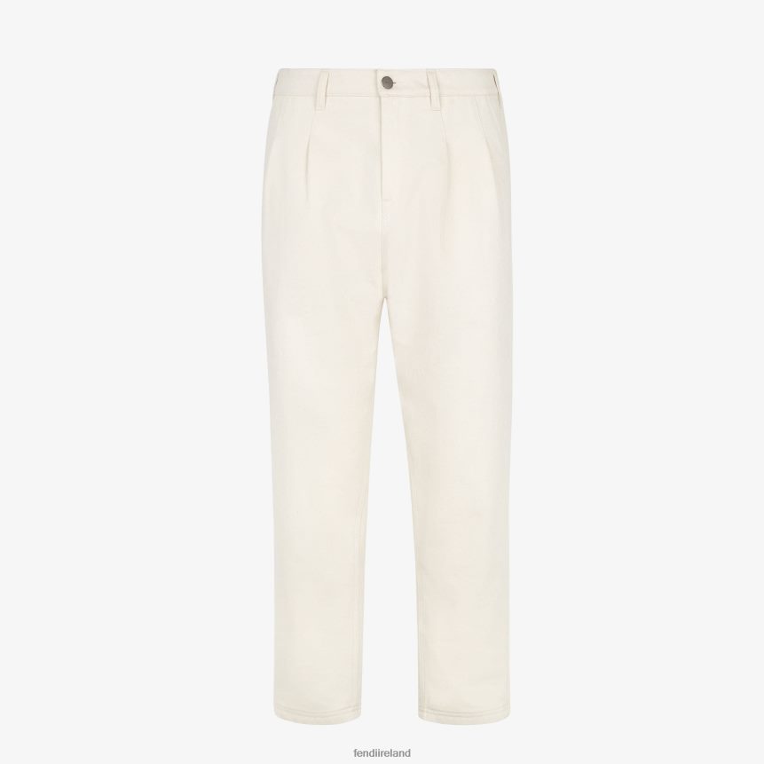 Fendi Men Denim Pants R06TFR2201 Apparel White