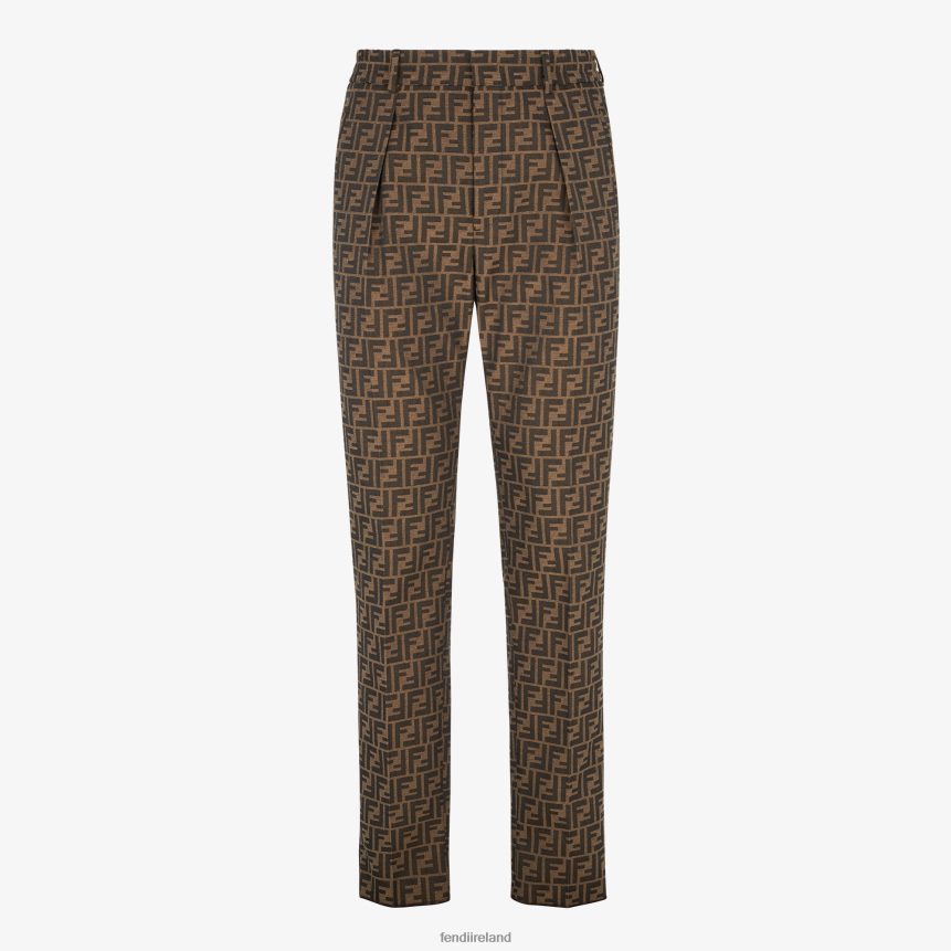 Fendi Men Fabric Pants R06TFR2063 Apparel Brown