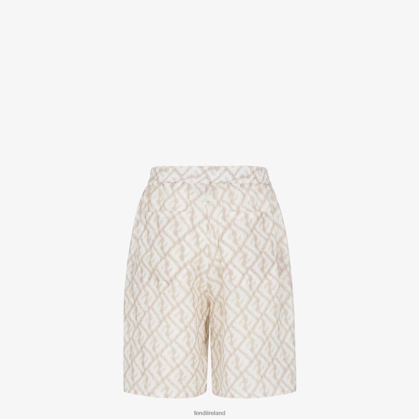 Fendi Men Linen Pants R06TFR1999 Apparel Multicolor