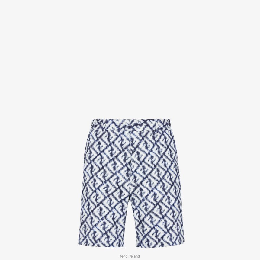 Fendi Men Linen Pants R06TFR2010 Apparel Multicolor