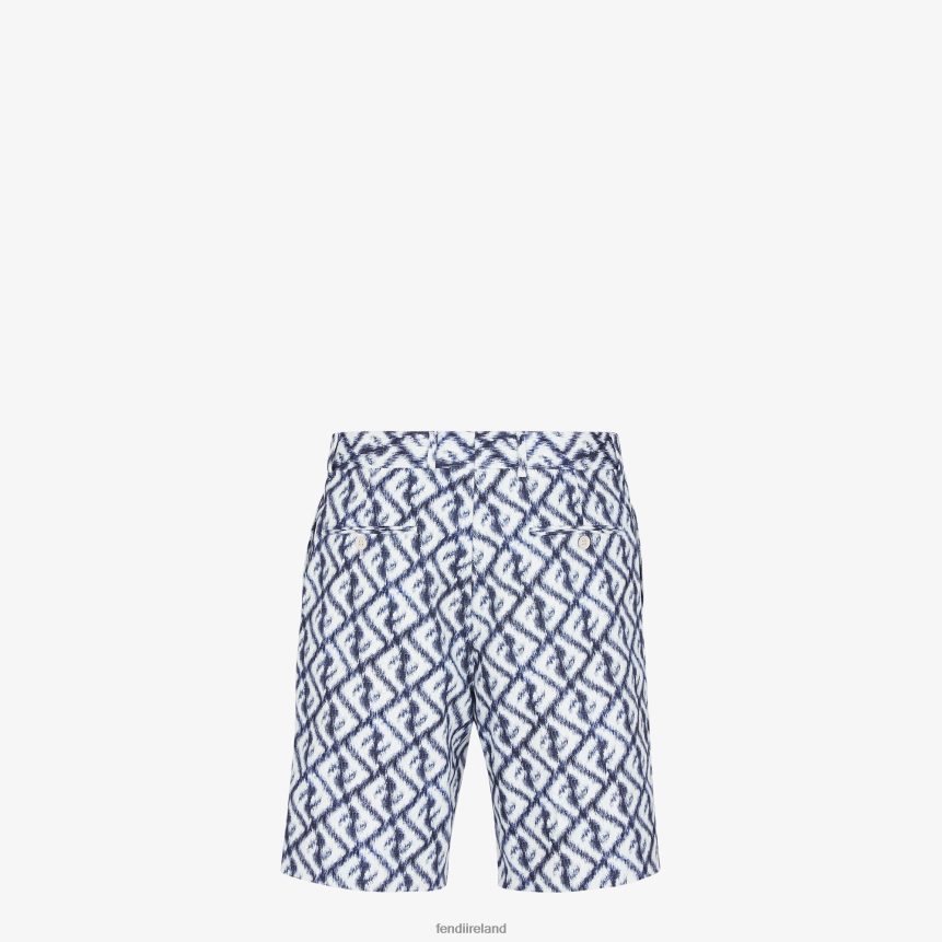 Fendi Men Linen Pants R06TFR2010 Apparel Multicolor