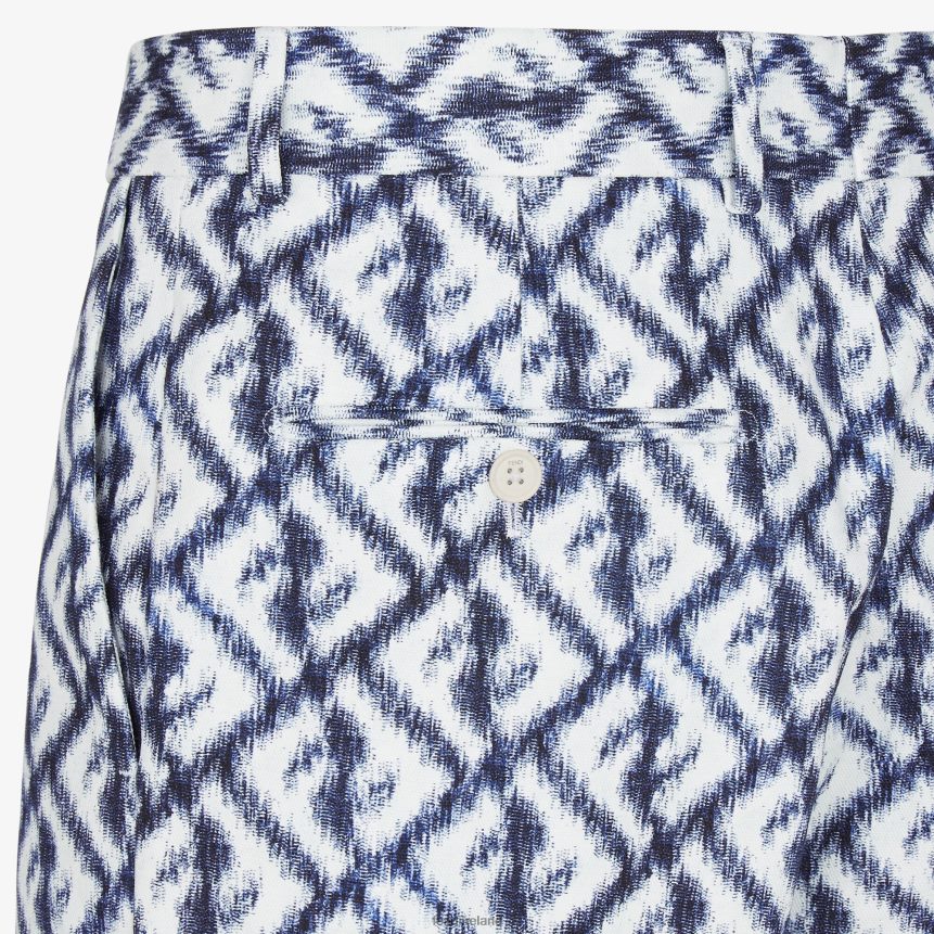 Fendi Men Linen Pants R06TFR2010 Apparel Multicolor