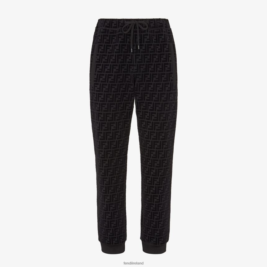 Fendi Men Pique Pants R06TFR1997 Apparel Black