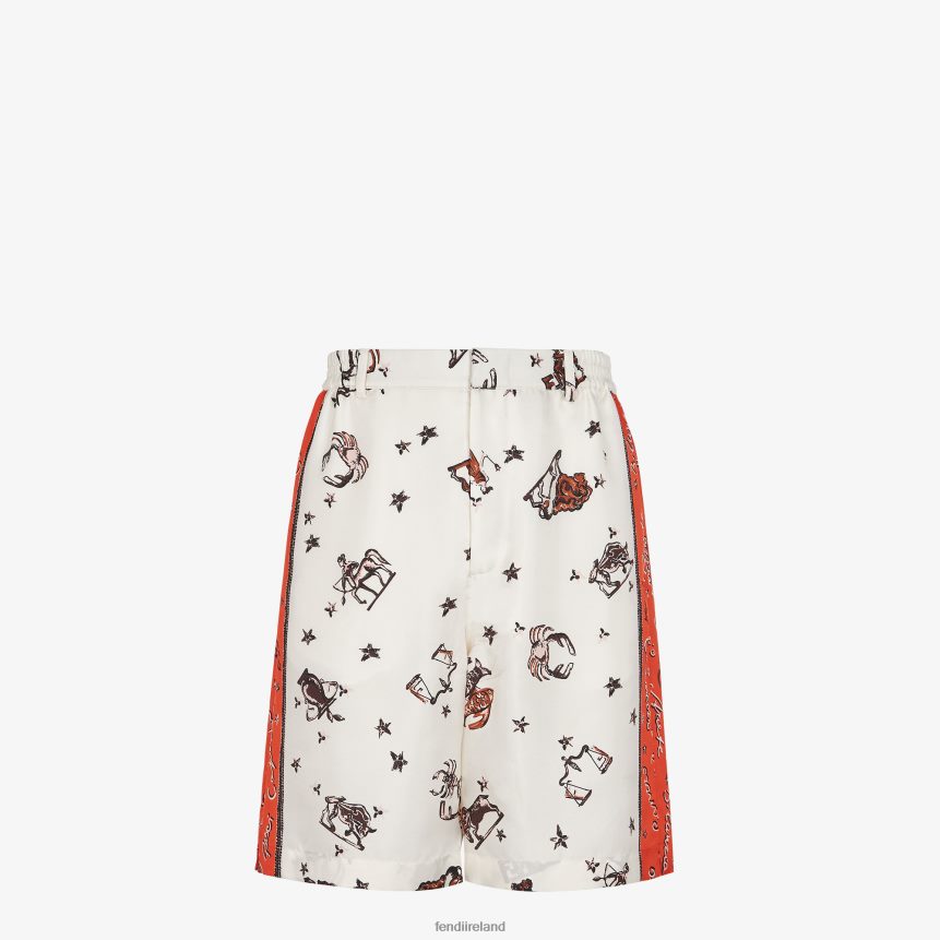 Fendi Men Silk Trousers R06TFR1980 Apparel Multicolor