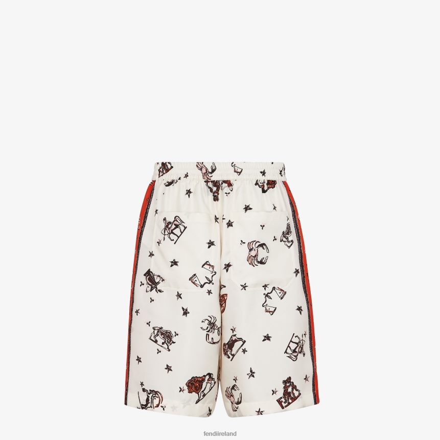 Fendi Men Silk Trousers R06TFR1980 Apparel Multicolor