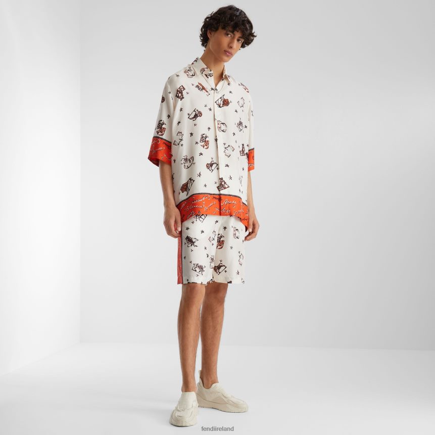 Fendi Men Silk Trousers R06TFR1980 Apparel Multicolor