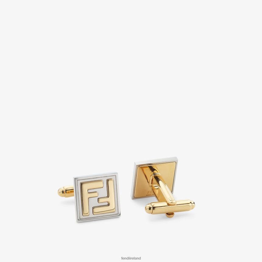 Fendi Men Palladium ColouCufflinks R06TFR2747 Jewelry Gold