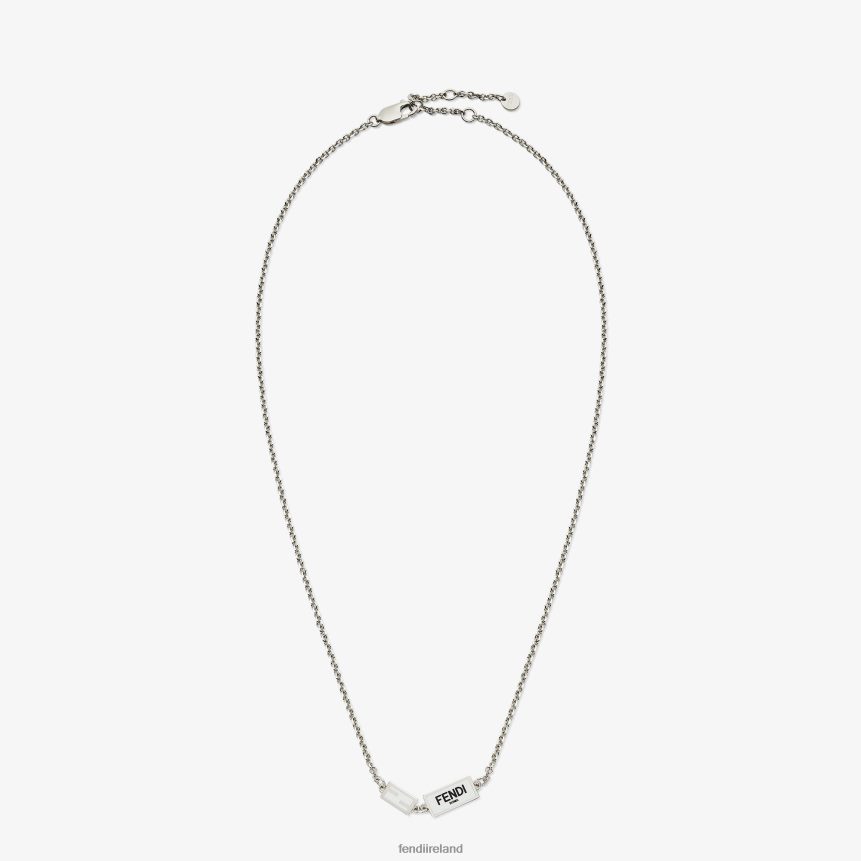 Fendi Men Metal Necklace R06TFR2703 Jewelry Silver