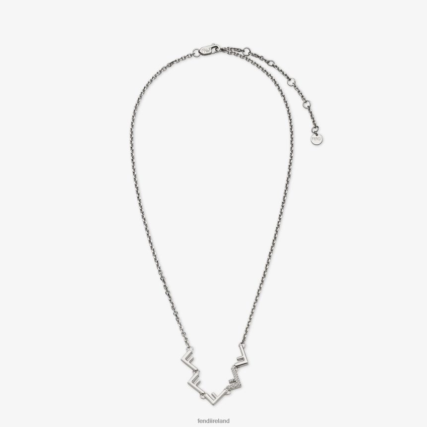 Fendi Men Metal Necklace R06TFR2736 Jewelry Silver