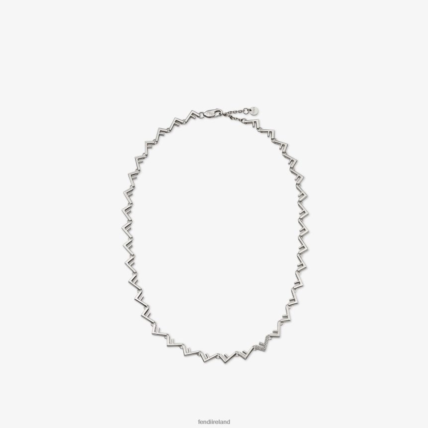 Fendi Men Metal Necklace R06TFR2738 Jewelry Silver