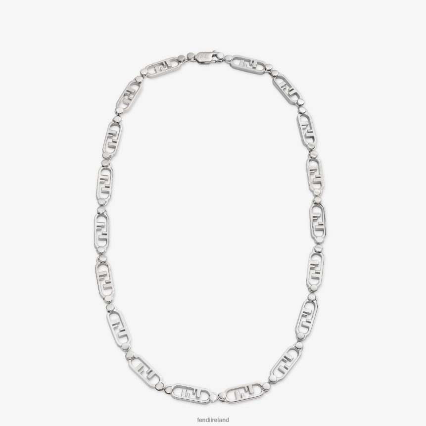 Fendi Men O'Lock Necklace R06TFR2729 Jewelry Silver