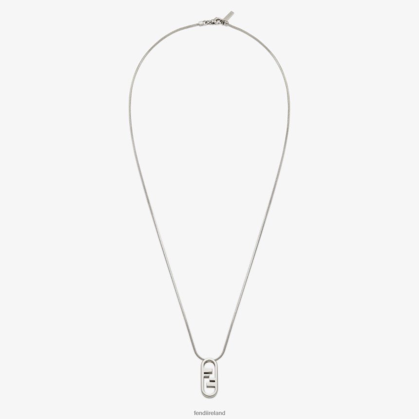 Fendi Men O'Lock Necklace R06TFR2730 Jewelry Silver