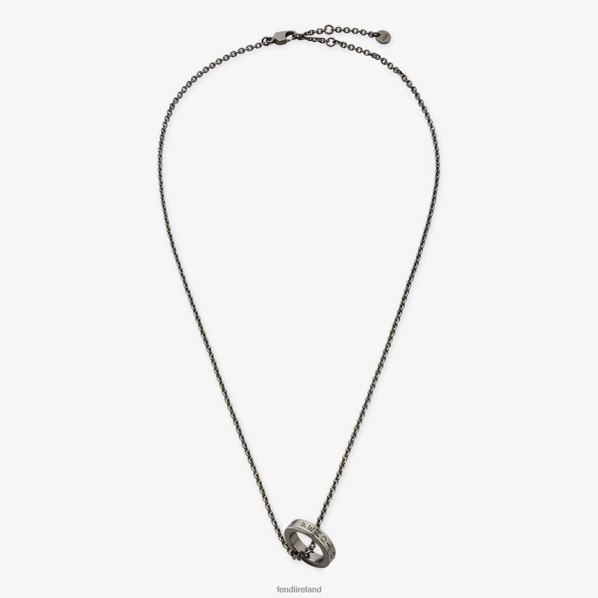 Fendi Men Rutheniumnecklace R06TFR2708 Jewelry Silver