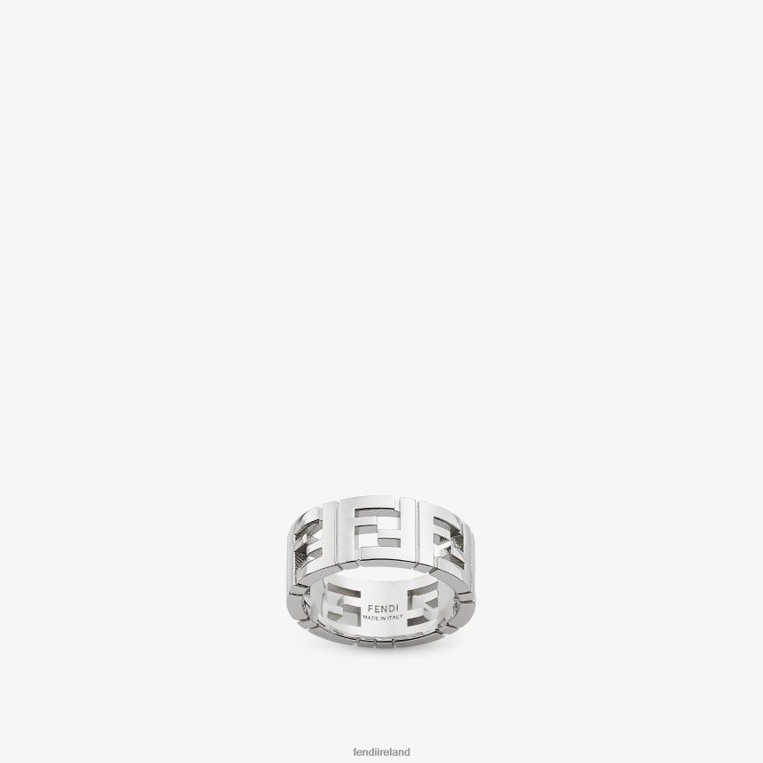 Fendi Men FF Ring Ring R06TFR2742 Jewelry Silver