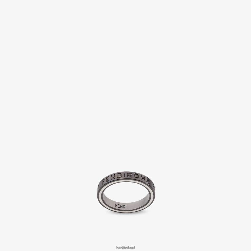 Fendi Men Metal Ring R06TFR2701 Jewelry Ruthenium