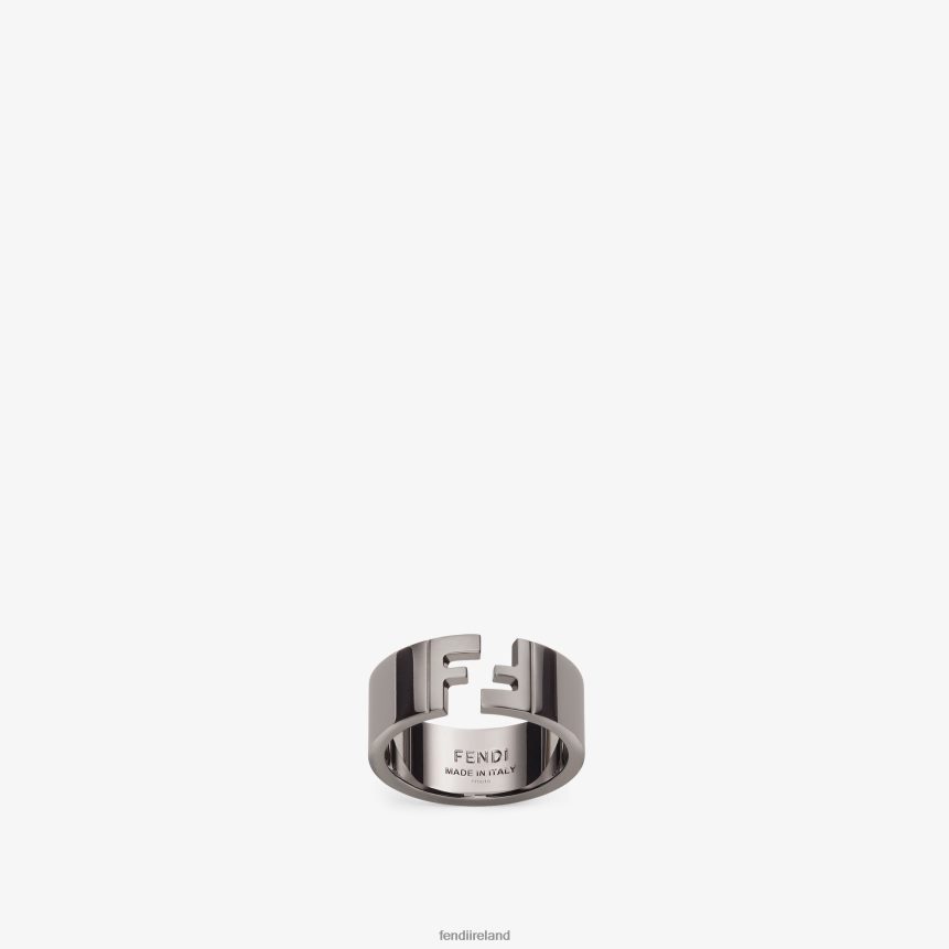 Fendi Men Rutheniumring R06TFR2748 Jewelry Silver
