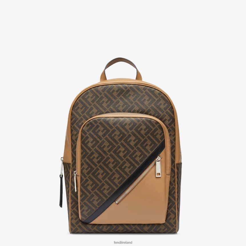 Fendi Men FF Fabric Backpack R06TFR1879 Accessories Brown