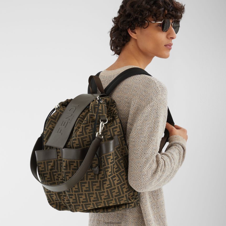Fendi Men FF Jacquard Fabric Backpack R06TFR1874 Accessories Multicolor