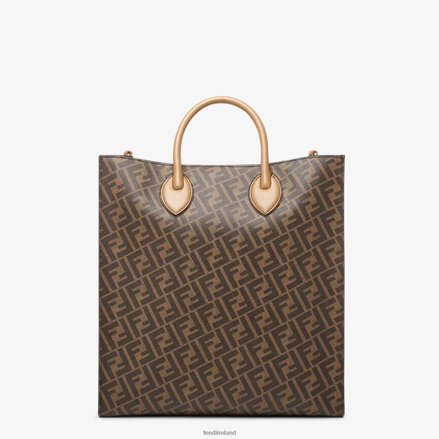 Fendi Men Leather And FF Fabric Bag R06TFR1854 Accessories Brown