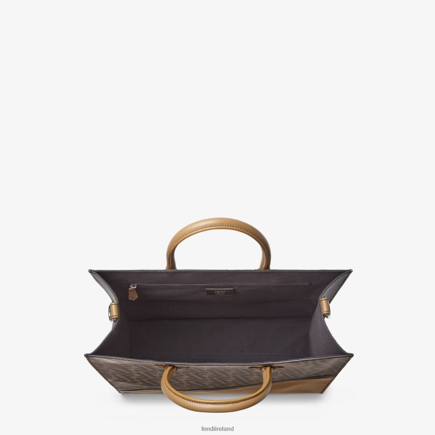 Fendi Men Leather And FF Fabric Bag R06TFR1854 Accessories Brown