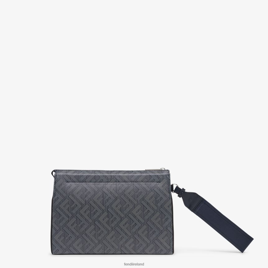 Fendi Men Leather Clutch Bag With Striped FF Print R06TFR1792 Accessories Multicolor