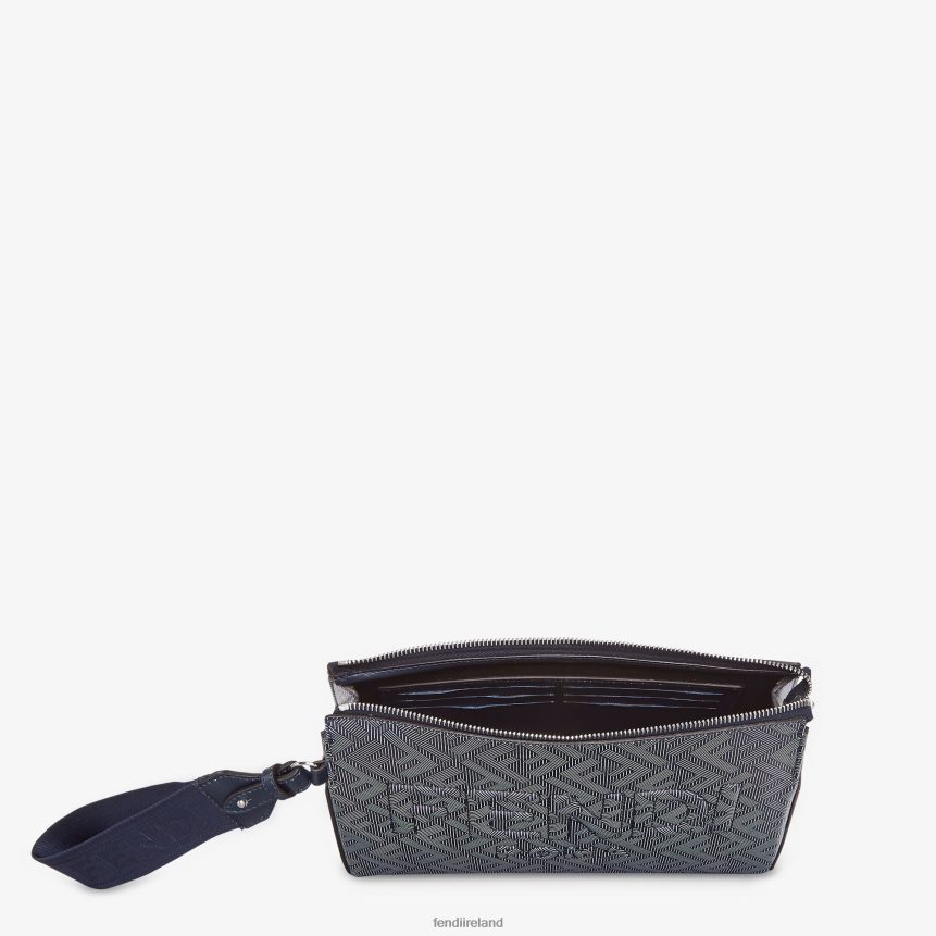 Fendi Men Leather Clutch Bag With Striped FF Print R06TFR1792 Accessories Multicolor