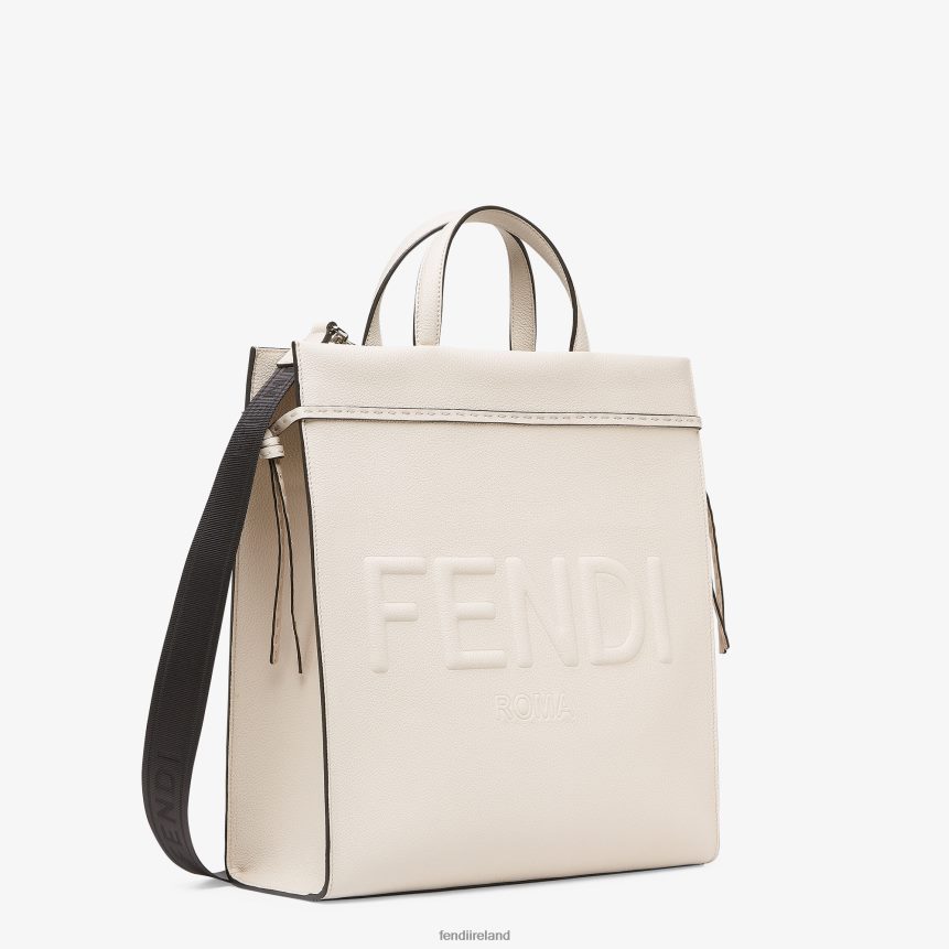 Fendi Men Medium Go To Shopper Leather Bag R06TFR1870 Accessories Beige