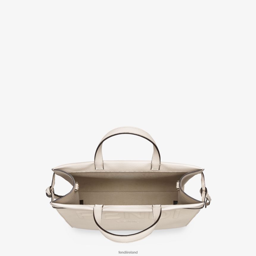 Fendi Men Medium Go To Shopper Leather Bag R06TFR1870 Accessories Beige