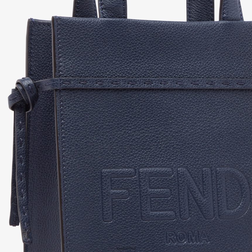 Fendi Men Mini Go To Shopper Leather Bag R06TFR1826 Accessories Blue