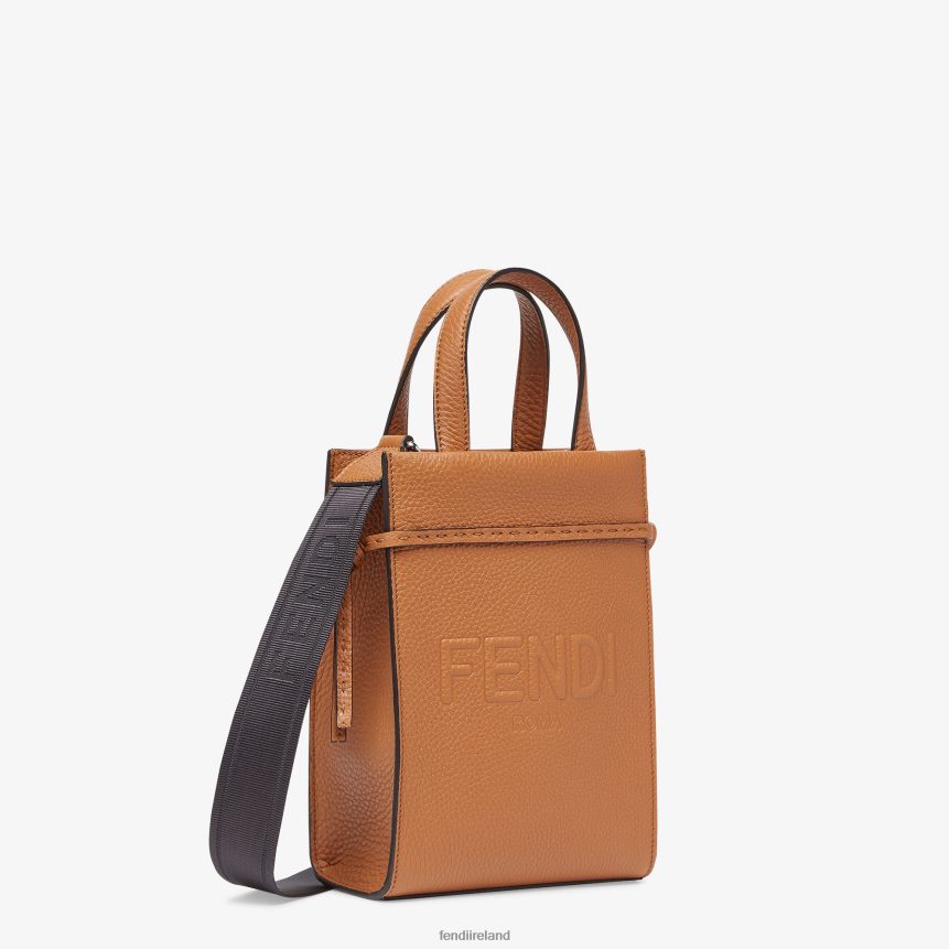 Fendi Men Mini Go To Shopper Leather Bag R06TFR1871 Accessories Brown