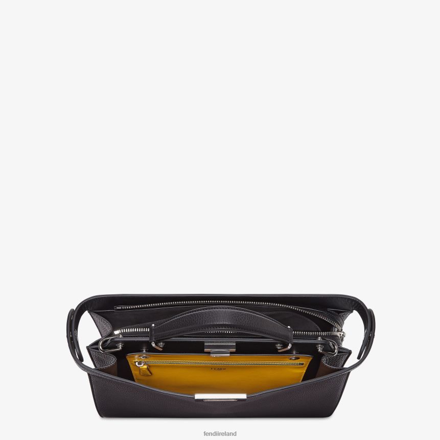 Fendi Men Peekaboo Iseeu Medium Leather Bag R06TFR1817 Accessories Black