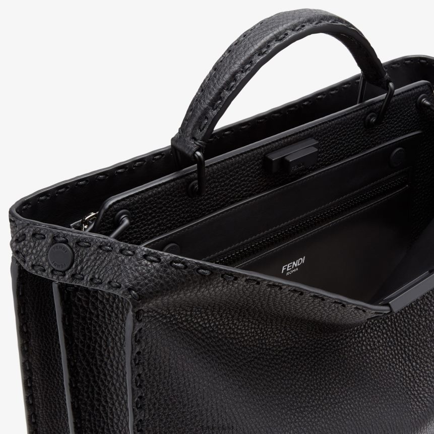 Fendi Men Peekaboo Iseeu Medium Leather Bag R06TFR1900 Accessories Black