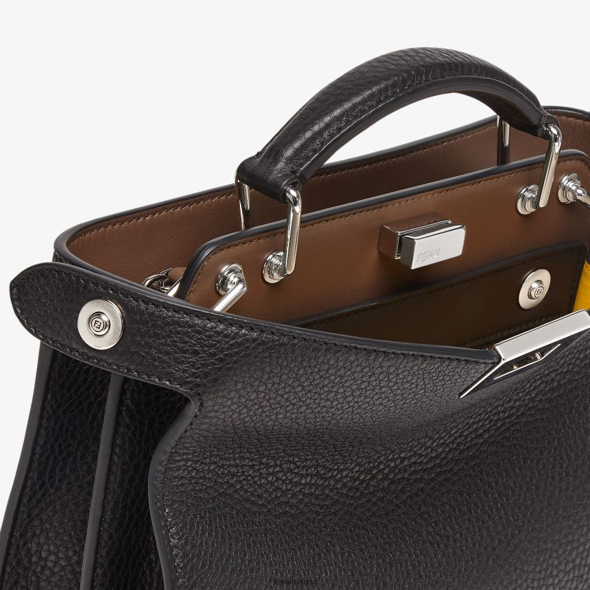 Fendi Men Peekaboo Iseeu Mini Leather Bag R06TFR1812 Accessories Black