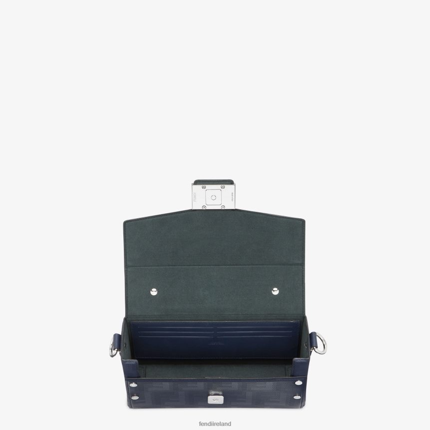 Fendi Men Soft Trunk Baguette Leather Bag R06TFR1800 Accessories Blue