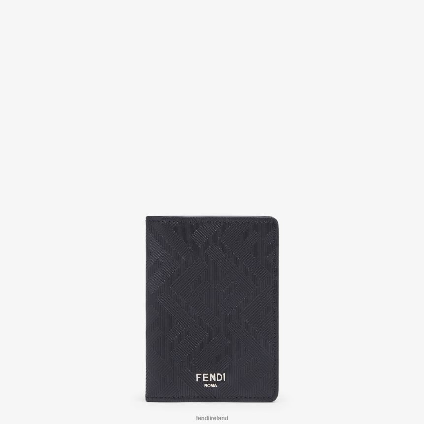 Fendi Men FF Leather Card Holder R06TFR2599 Accessories Black