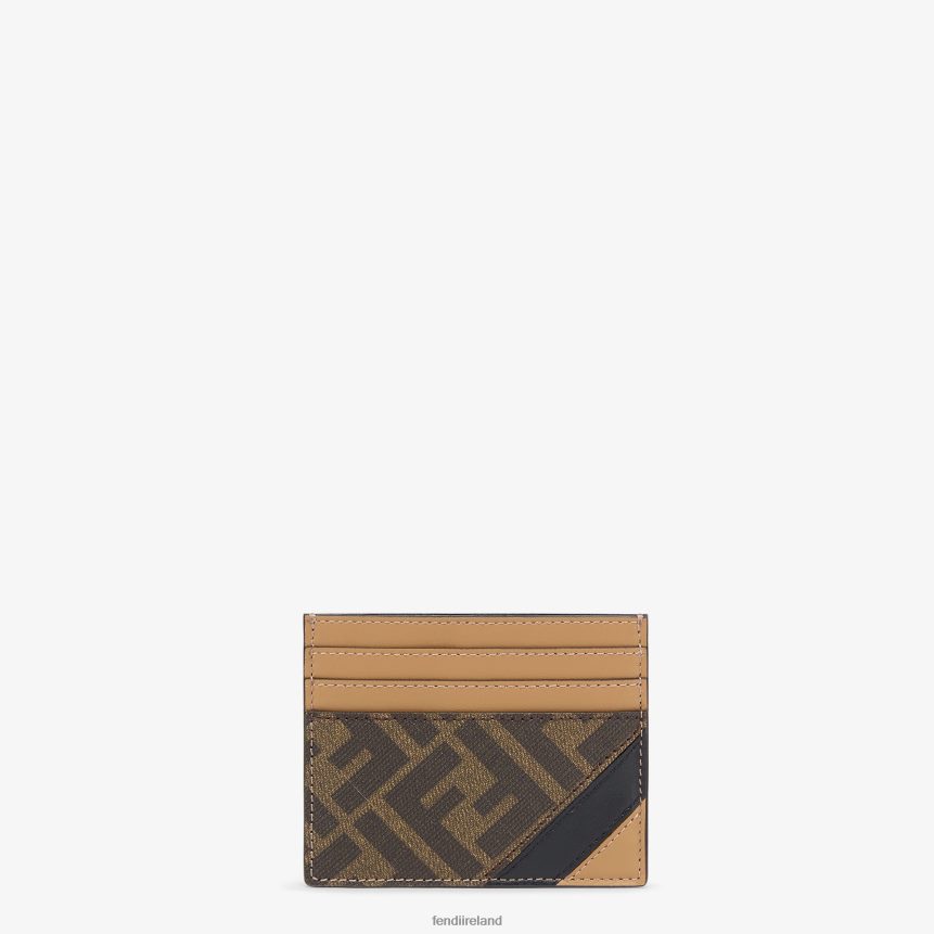 Fendi Men Fabric Card Holder R06TFR2589 Accessories Brown