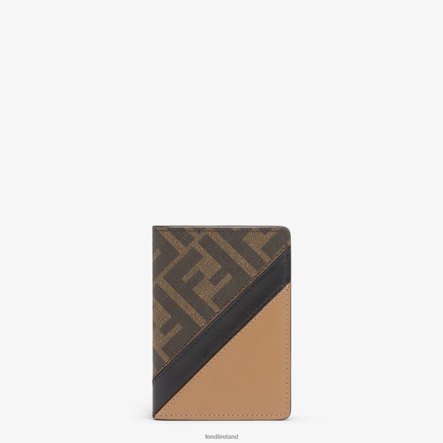 Fendi Men Fabric Card Holder R06TFR2605 Accessories Brown