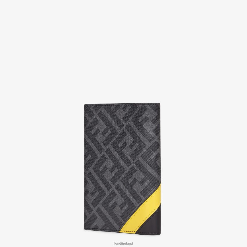 Fendi Men Fabric Passport Cover R06TFR2623 Accessories Gray