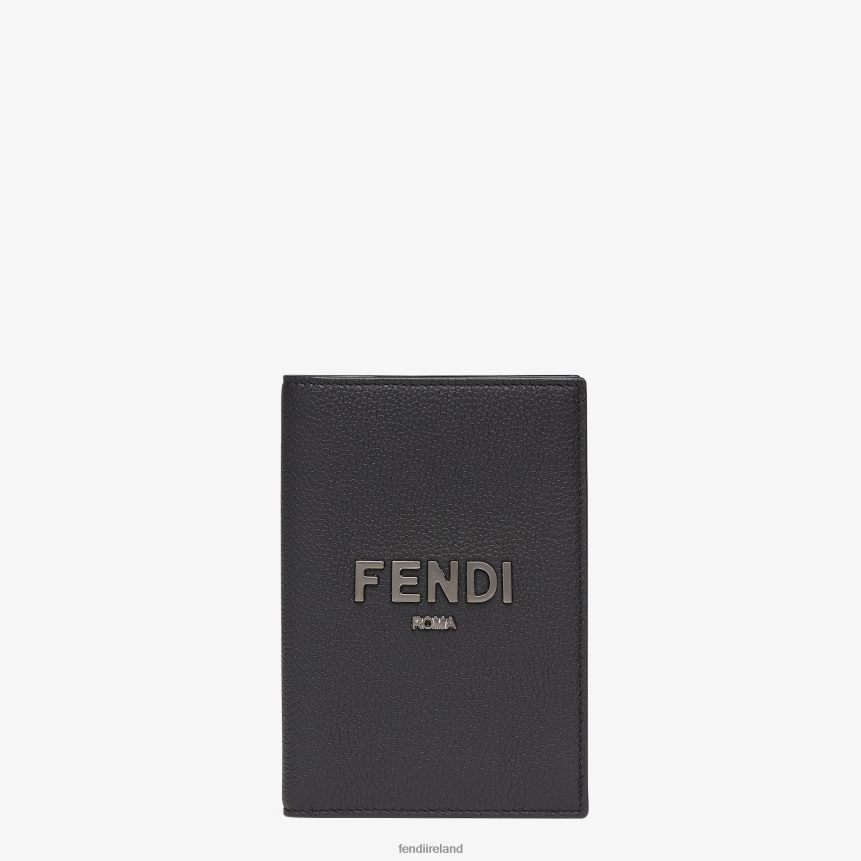 Fendi Men Leather Passport Cover R06TFR2613 Accessories Black