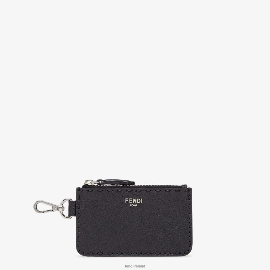 Fendi Men Selleria Leather Card Holder R06TFR2602 Accessories Black