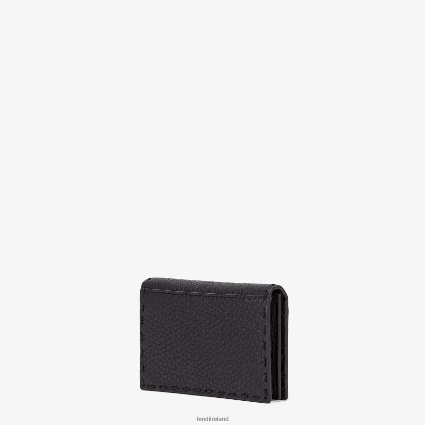 Fendi Men Selleria Leather Card Holder R06TFR2607 Accessories Black