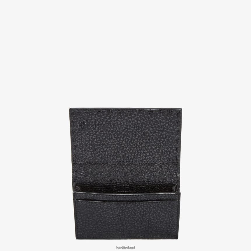 Fendi Men Selleria Leather Card Holder R06TFR2607 Accessories Black