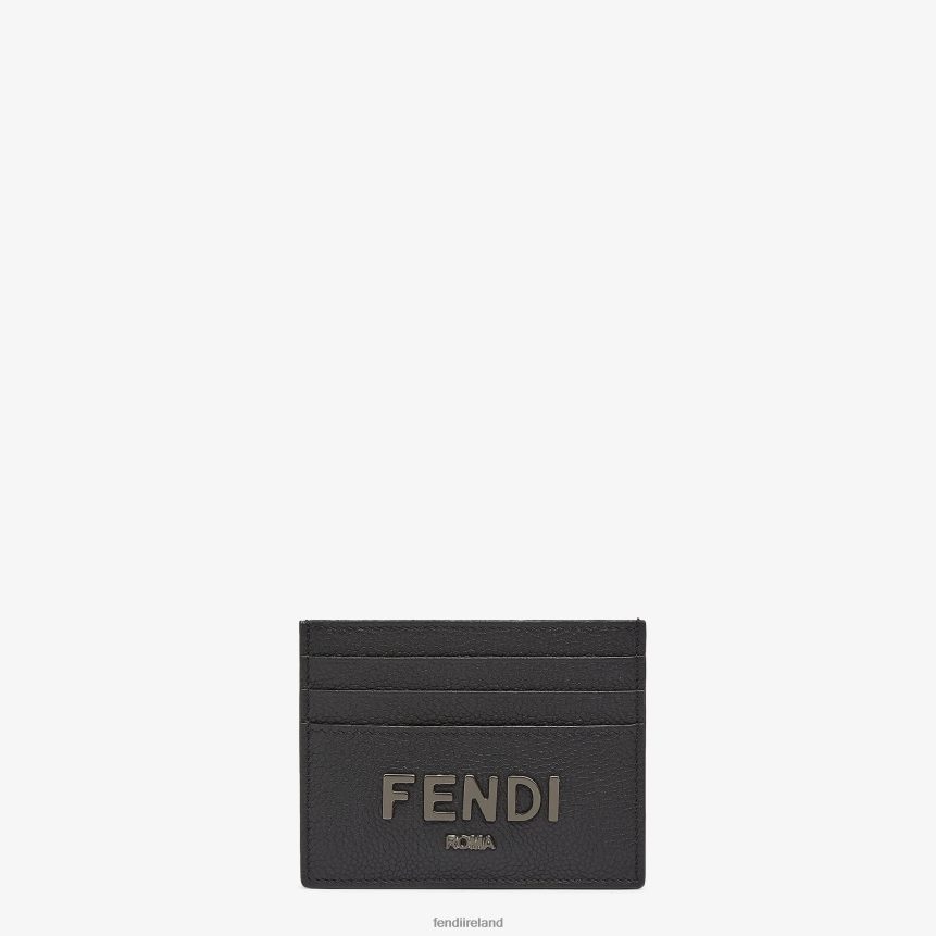 Fendi Men Signature Leather Card Holder R06TFR2609 Accessories Black