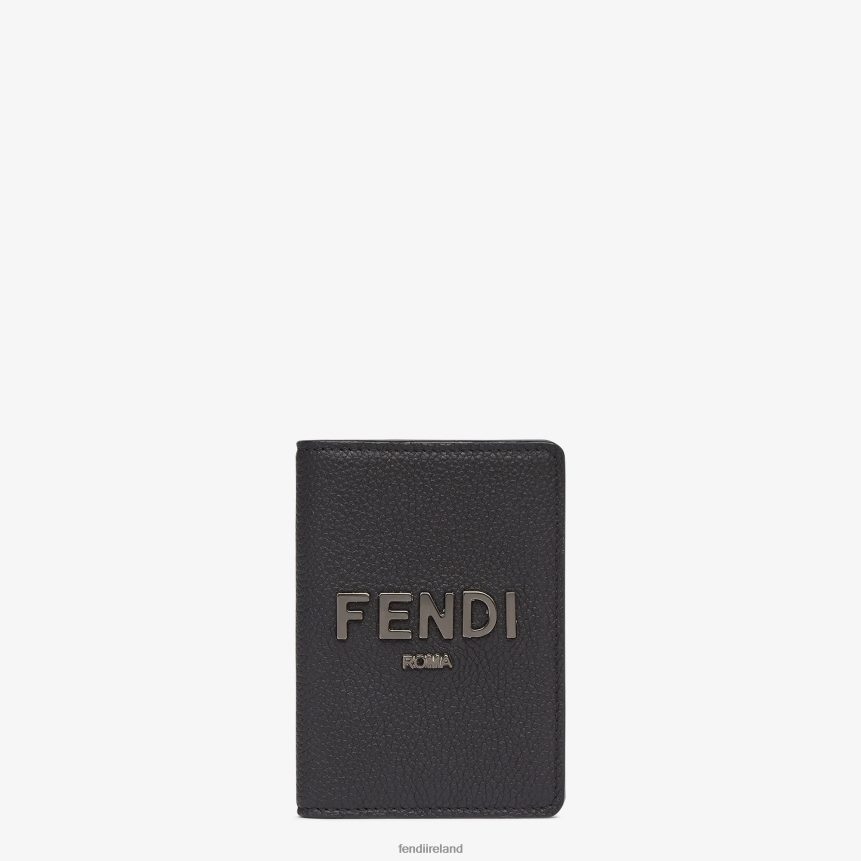 Fendi Men Signature Leather Card Holder R06TFR2614 Accessories Black
