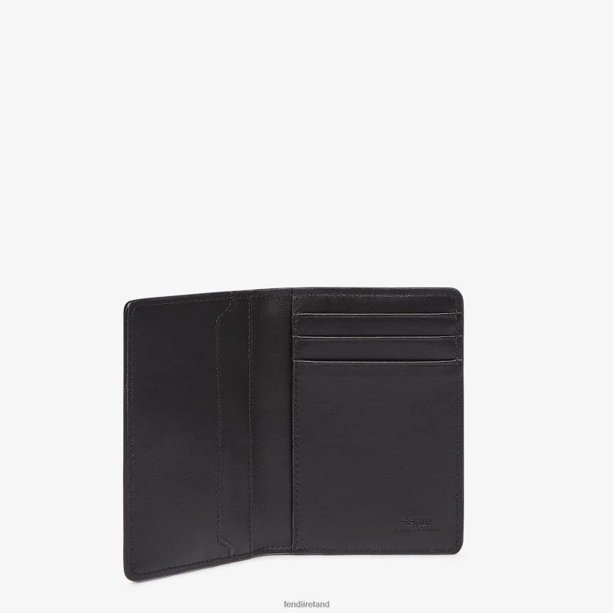 Fendi Men Signature Leather Card Holder R06TFR2614 Accessories Black