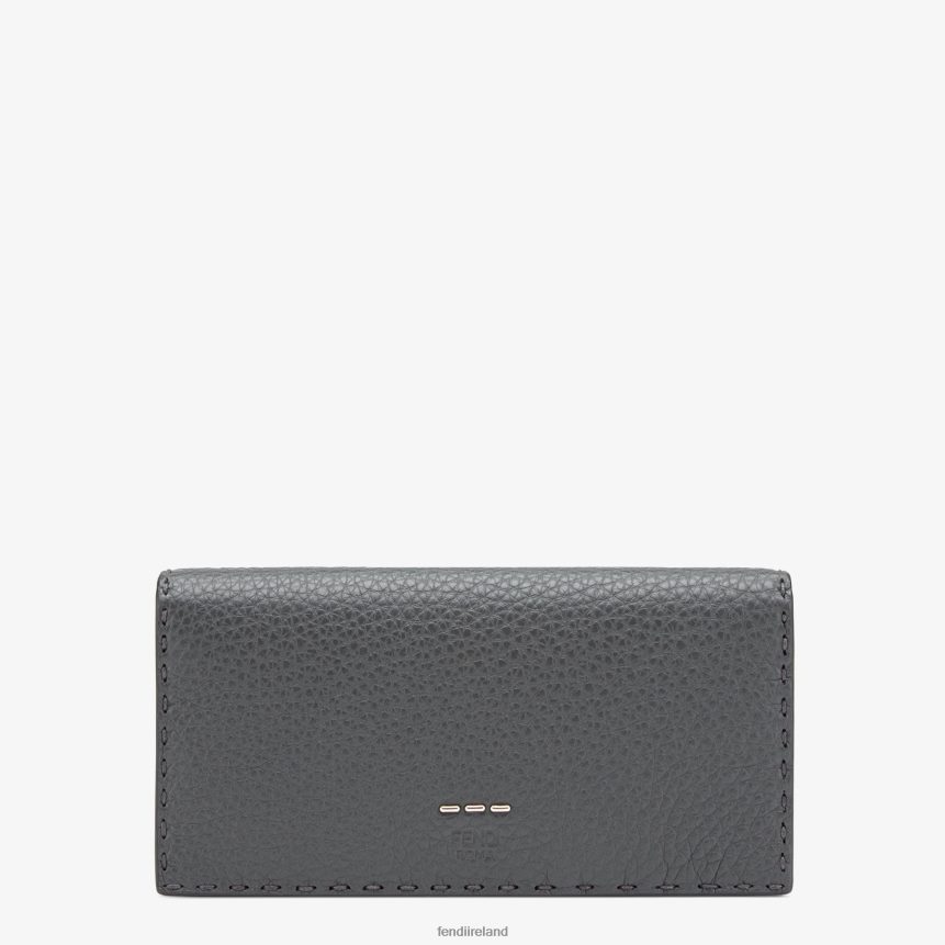 Fendi Men Continental In Roman Leather R06TFR2682 Accessories Gray