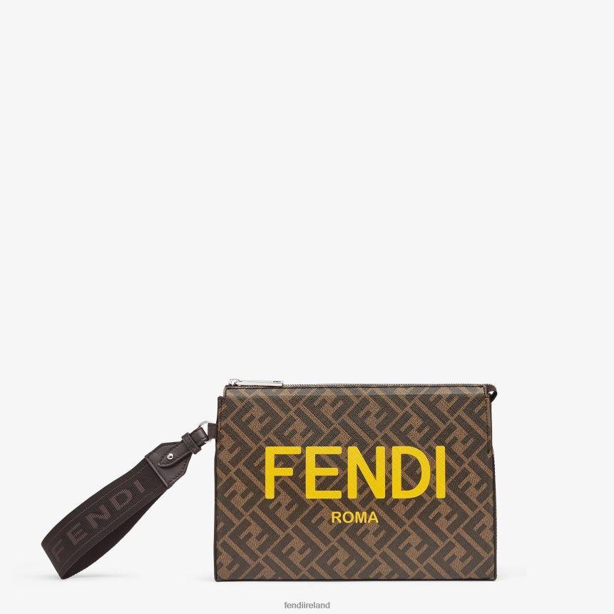 Fendi Men FF Fabric Pouch R06TFR2636 Accessories Brown