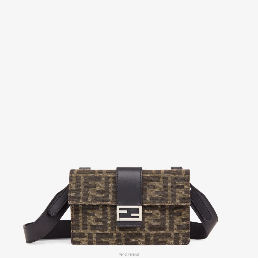 Fendi Men FF Jacquard Fabric Bag R06TFR2619 Accessories Brown